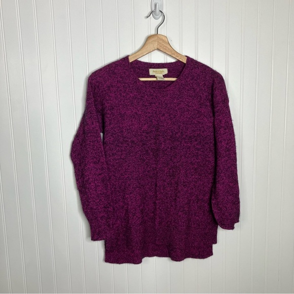 peck and peck Cashmere Sweater Small Purple Black Marled Cozy Warm Women’s - Picture 1 of 7